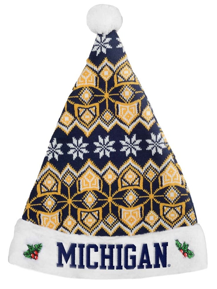 Michigan Wolverines Knit Santa Hat 2015 by Forever Collectibles