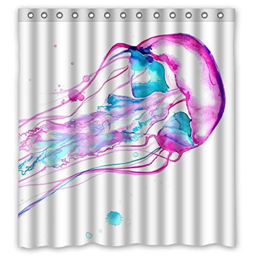 ABPHQTO Maravilloso mundo marino cambiante medusas Cortina de ducha Cortina de ducha impermeable 160x180 cm