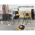 thumbnail image 6 of OverPatio 2 Pack Portable Folding Plastic Chair, Indoor Outdoor Stackable Seat,Black, 6 of 9