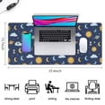 thumbnail image 5 of Long Mouse Pads for Desk,Blue Sun Moon Cloud Planet Eye Hourglass Desk Mats on Top Of Desks, Desk Mouse Pad Extra Large with 3mm Non-Slip Base and Stitched Edge for Gaming,Work,Home 35.4"x15.7", 5 of 5