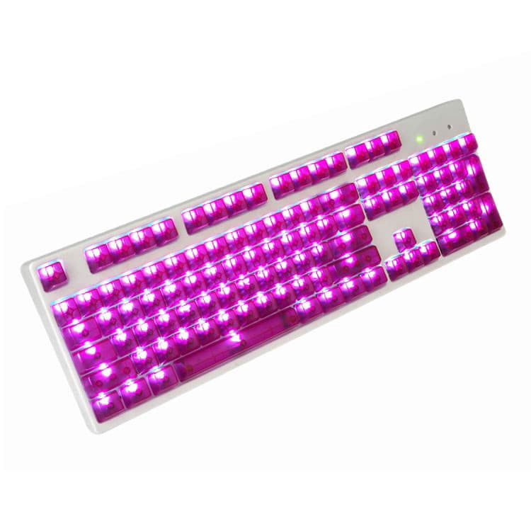 OEM Profile Translucent Keycaps 104 Key Set (Magenta)