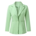thumbnail image 4 of Vedolay Tops for Women Casual Women's Cropped Blazer Casual Open Front Crop Blazer Jackets,Mint Green M, 4 of 5