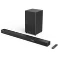 thumbnail image 1 of Restored Hisense HS312 3.1ch Sound Bar with Wireless Subwoofer, 300W, Dolby Atmos, 4K Pass-Through, Cinematic Experience, One Remote contorl, Roku TV Ready, Bluetooth, HDMI (Refurbished), 1 of 8