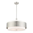 thumbnail image 5 of 46255-91 Livex Lighting Noria - 5 Light Chandelier in Modern Style - 24 Inches wide by 17.25 Inches high-Brushed Nickel Finish    -Traditional, 5 of 8