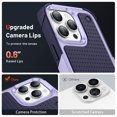 thumbnail image 3 of Allytechgroup Rugged Shockproof Case for Apple iPhone 16 Pro, Military Grade Protective Anti-Slip Bumper Drop Proof Dual Layers TPU PC Back Case Cover for iPhone 16 Pro, Lightpurple, 3 of 8