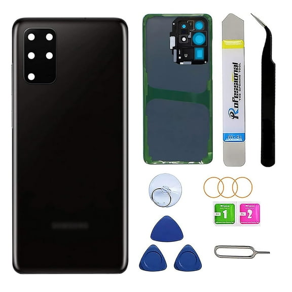 Back Glass Cover Replacement for Samsung Galaxy S20 Ultra  6.9-Inches Galaxy S20 Ultra SM-G988 All Carriers with Installation Manual   Repair Tool Kit (Cosmic Black)