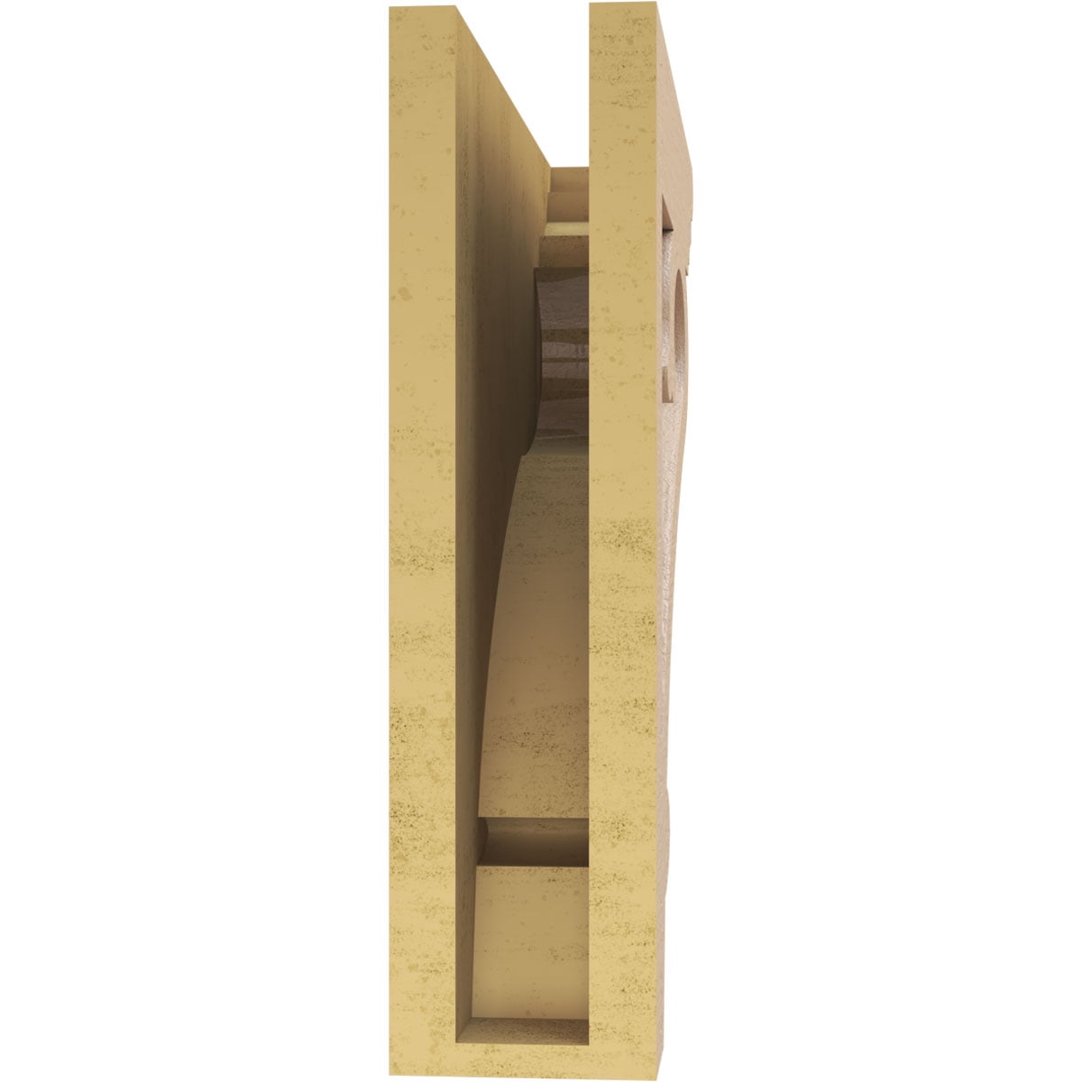 4"W x 16"D x 16"H Thin Mayflower Rough Cedar Woodgrain TimberThane Corbel, Primed Tan
