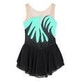 thumbnail image 4 of iixpin Kids Girls Sleeveless Figure Ice Roller Skating Dress Modern Ballet Lyrical Dance Dress Performance Costume Light Blue 16, 4 of 6