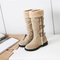 thumbnail image 5 of CHENge Boots for Women Knee High Casual Comfortable Breathables Cozy Thermal Lined Winter Boot for Womens Winter Snow Outdoor Footwear(Beige,7), 5 of 7