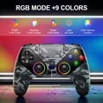 thumbnail image 3 of LED Wireless Controller for P5 PC, Bluetooth Controller with Turbo, Macro, Dynamic Vibration, 6-Axis Motion Control, 3.5mm Audio Jack, 1000mAh Battery, Speaker-White, 3 of 10