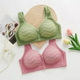 thumbnail image 5 of Shaping Underwear Front Hook Wireless Bra with Back Shaping Design for Large Cup Women's Underwear Body-shaping Corset(Color:Green,Size:48), 5 of 6
