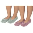 thumbnail image 2 of Roxoni Women's Terry Classic Cotton & Velour Ballerina Slippers Pack of 2, 2 of 5