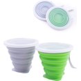 thumbnail image 1 of Taza Plegable de Silicona Colapsable con Tapa para Camping, Senderismo, Viajes, Aire Libre, 1 of 4