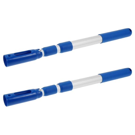 Hytrove 2Pcs Blue Aluminum Pool Pole Telescopic Adjustable Rod for Skimmer Net and Fishing