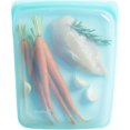 thumbnail image 4 of Silicone Reusable Storage Bag, Half Gallon Bag, Reusable Freezer Bags, Microwave, Dishwasher, Oven Safe, Sous Vide, Premium Lunch Container, Eco Friendly, Food Storage Bags, 64 oz, Aqua, 4 of 9