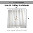 thumbnail image 7 of Creative Products Beige and White Letter A Monogrammed 71x74 Shower Curtain, 7 of 7