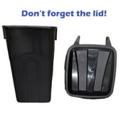 Hyper Tough 45 Gallon Wheeled Heavy Duty Plastic Garbage Can, Attached Lid, Black