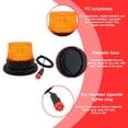 thumbnail image 5 of Luz estroboscópica LED para automóvil, luces intermitentes de seguridad de advertencia automotriz ámbar de 12 V-24 V con imán y cable recto de 16 pies (amarillo), 5 of 5