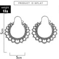thumbnail image 2 of Pendientes colgantes vintage HuaTang para mujer dorado y plateado bohemios geométricos tallados, 2 of 5