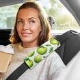 thumbnail image 6 of 2-Pack Seat Belt Covers with Flannel Seatbelt Shoulder Strap Case Adjustable Straps Soft Padding for Car Cartoon Green Apples Pattern Small, 6 of 8