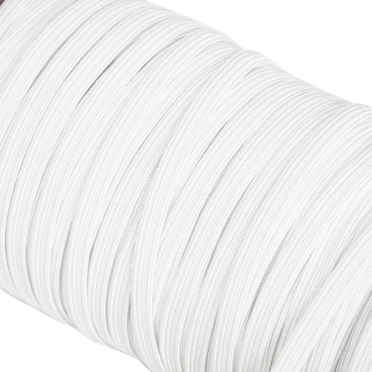 HEMOTON 1PC 10M Long Round Stretch Rope Rubber Band Elastic Cord  Multi-purpose Elastic String Sturdy Elastic Rope for Store Home Use White