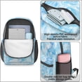 thumbnail image 4 of 17 Inch Lightweight Backpack,PVC Waterproof Oxford Fabric, Ergonomically Designed, with Large Capacity, Frozen Aesthetic Pattern, 4 of 5