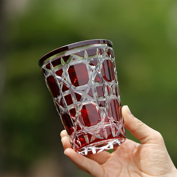 Crystal Whiskey Glass,Wine Water Cup,Japanese Edo Chisel,with Gift Box Packaging,Kitchenware for Home Party,Wedding Gift,290ml