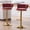 Wine Red, variant on Homefun Velvet Woven Bar Stools Set of 2, Modern Height Adjustable Swivel Barstools Counter Chairs with Back & Gold Metal Base for Pub, Kitchen, Cafe (Rose Red)