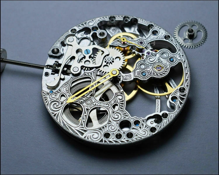 37.20MM Watch Movement, Skeleton Movement Hollow Manual Hand
