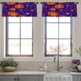 thumbnail image 3 of LALILO Kitchen Curtain Valance Happy Halloween Autumn With Rod Pocket Window Curtain 52"x 18" Set of 2, 3 of 5