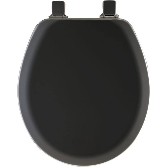 Bemis Black Round Molded Wood Toilet Seat