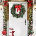 thumbnail image 5 of WMGHA Christmas Wreath with Red Bow and Pinecones, Artificial Holiday Front Door Decoration with Berries and Ornaments, PVC Greenery Winter Garland for Indoor Outdoor Use, 5 of 5