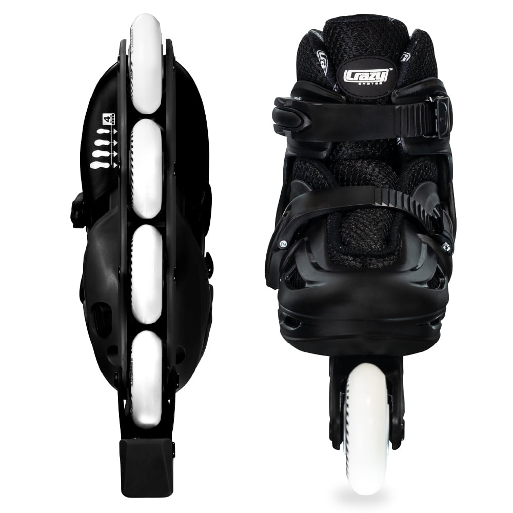 Crazy Skates Adjustable Inline Skates for Girls and Boys - Adjust to fit 4 Sizes