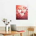 thumbnail image 2 of GOSMITH  Vintage Stripes Love Hearts Valentine'S Day Flowers Canvas Wall Art Print Gallery Wrap Home Decor Pictures For Living Room Bedroom, 2 of 4