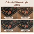thumbnail image 7 of Design&I 6'x9' Washable Area Rug Sleek Flatweave Pet Friendly Black Gold Celestial Garden Botanical Design Elegant Floral Starry Night for Queen Size Bedroom, Under Bed, 7 of 7