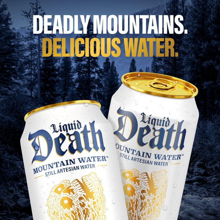 Liquid Death, Still Mountain Water, 12 Fl Oz, 12-pack Ice-Cold