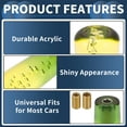 thumbnail image 4 of Unique Bargains Round Crystal Shift Knob, 15cm Universal for Automatic and Manual Vehicle Gear Shifter Knob with 2 Adapter Acrylic Yellow Green, 1 Set, 4 of 7