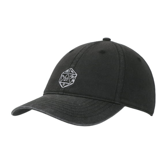 Dungeons & Dragons D20 Adult Black Unstructured Baseball Cap