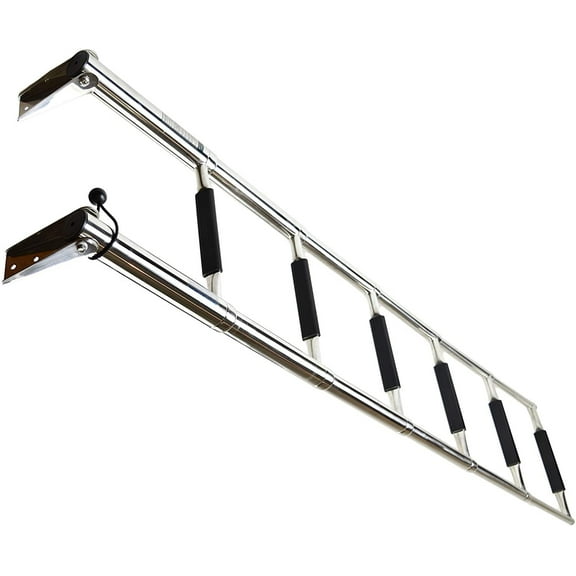 MARINE CITY Stainless Steel Marine Telescoping Drop Heavy Duty 6 Step Swim Ladder
