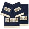 thumbnail image 5 of Authentic Hotel and Spa  Turkish Cotton Belinda 4PC Towel Set Marine, 5 of 5