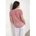 thumbnail image 2 of Ellos Women's Ruffle Trim Peasant Blouse Shirt, 2 of 3