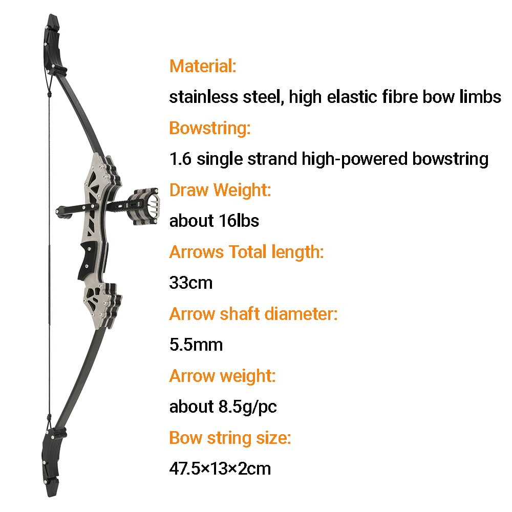 AMEYXGS Archery 16lbs Mini Recurve Bow 19'' Small Bow Archery Kid Practice