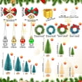 thumbnail image 2 of 67PCS Sisal Frosted Christmas Trees Snowflake Bottle Brush Trees with Wood Base Mini Artificial Christmas Trees Set Tiny Christmas Balls Gift Box Wreath for Christmas Home DIY Decor Crafts, 2 of 7
