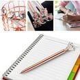 thumbnail image 4 of Crystal Diamond Ballpoint Pen (Fancy Journaling Pen, Gift), Crystal Diamond Pen Gifts Luxuriously, Ballpoint Pens Metal Crystal Diamond Pen Pen For Journaling Retractable(#A), By Meiiso, 4 of 8