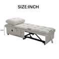 thumbnail image 6 of S-HOME Armless Minimalist Design Single Sofa Bed In White Teddy Fabric with Side Pockets And Adjustable Backrest, USB Charging Port, for Apartment Living Rooms, 6 of 9