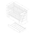 thumbnail image 3 of Solid Pine Twin Over Twin Bunk Bed with Detachable Beds & Staircase Storage - Gray, 200lbs Capacity, Easy to Assemble (93.5"L x 42.67"W)​, 3 of 8