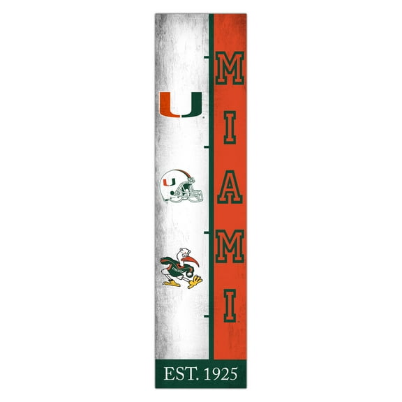Miami Hurricanes 6" x 24" Progression Wood Sign