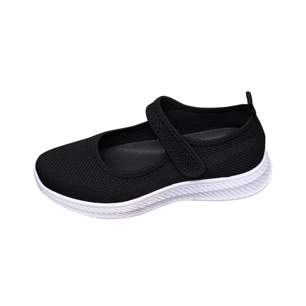 Zapatos de Caminata de Verano Mujeres Mujeres de Moda Casual Primavera Y Verano Malla Respirable Cuña Tacón Zapatos Gruesos con Correa Ajustable Mary