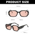 thumbnail image 2 of Gafas de sol rectangulares en forma de T, gafas de sol de moda urbana, fabricadas en PC y metal., 2 of 5