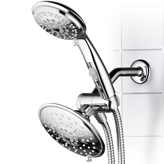 HydroLuxe 30-Setting 6-inch Luxury, Dual Shower Head and Handheld Chrome